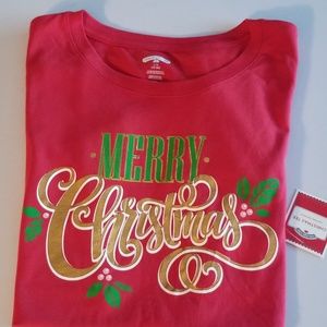 Merry Christmas gold print tshirt